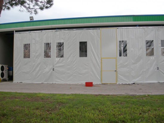 Tenda scorrevole di tamponatura